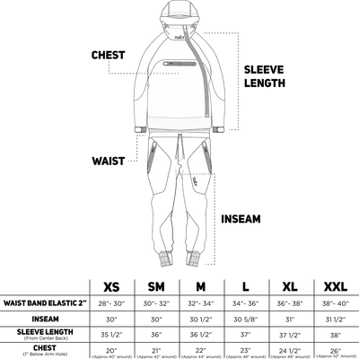 Tuxy STORM suit fit guide